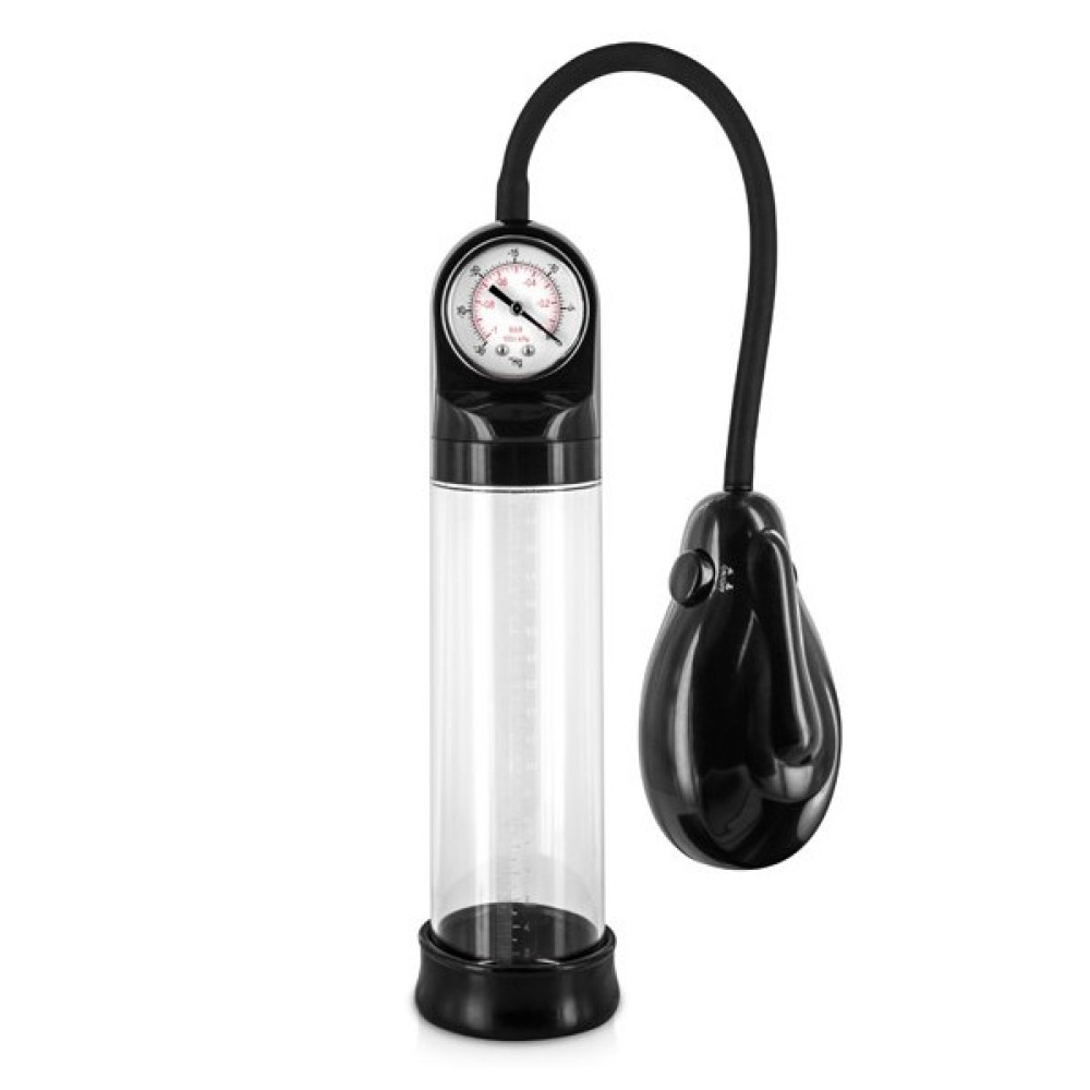 Помпа вакуумная автоматическая Blue Junker с манометром, 21 см х 6 см фото №0 — секс игрушки: Украина, NO TABOO