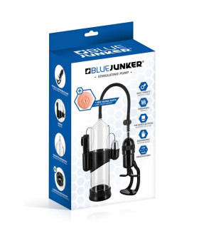 Помпа вакуумная механическая Blue Junker Stimulating Pump с вибрацией, 23 см х 6 см - No Taboo