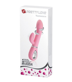 Вибратор-кролик Pretty Love Ternence, розовый, 16.9 х 3.6 см - No Taboo