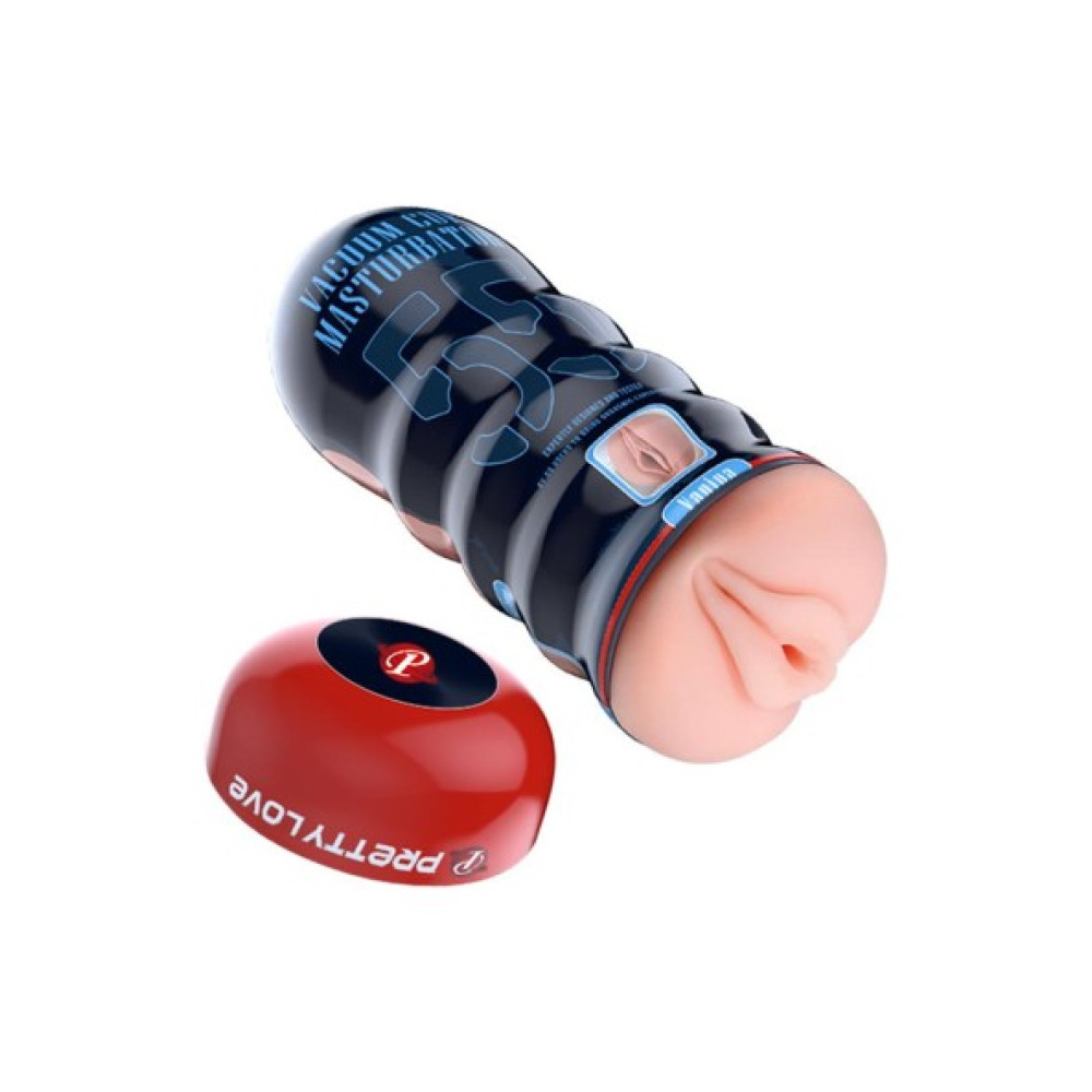 Мастурбатор-вагина Pretty Love Vacuum Cup в колбе, бежевый, 18 х 7 см фото №0 — секс игрушки: Украина, NO TABOO