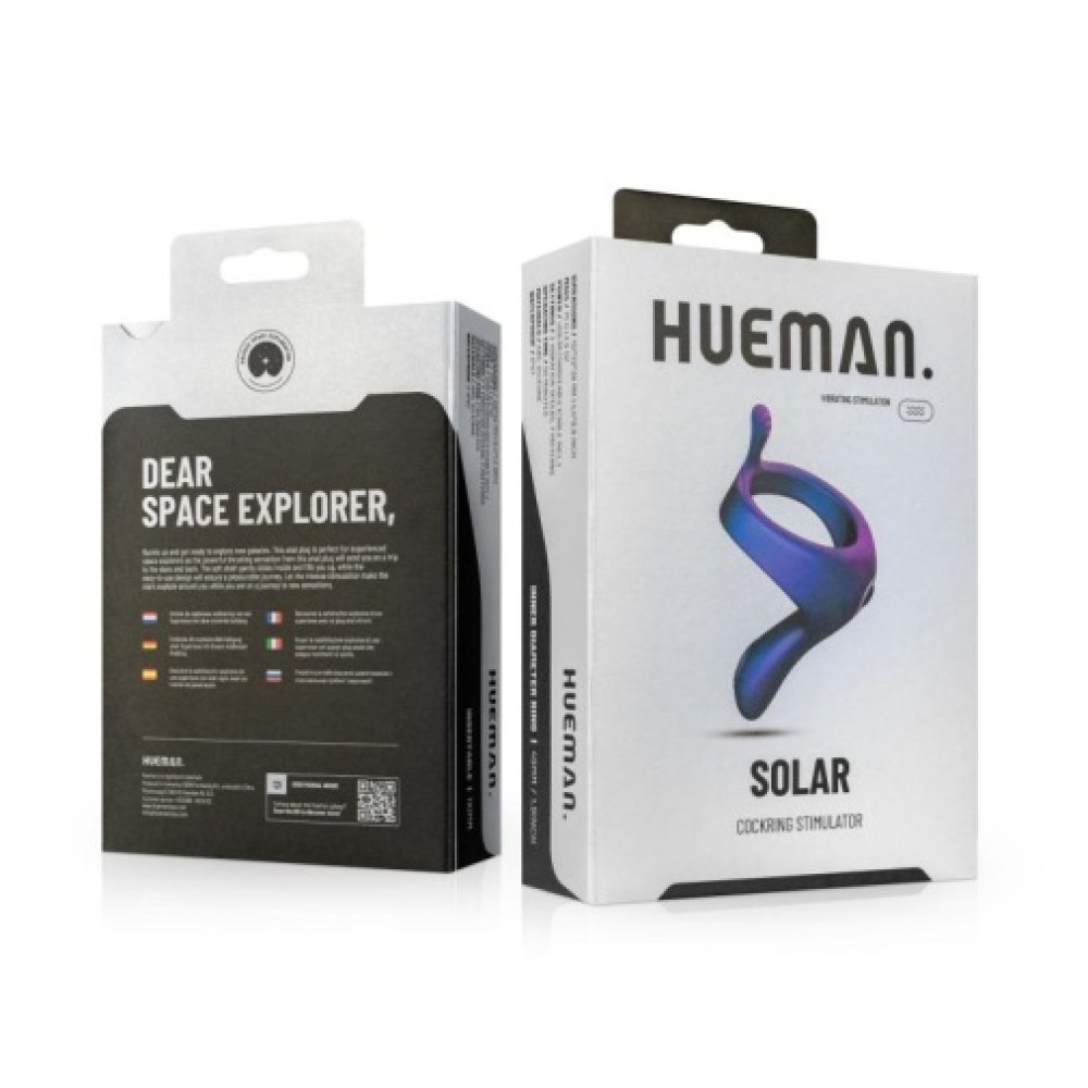 Эрекционное виброкольцо Hueman Solar, фиолетовое, 11 х 2.2 см фото №2 — секс игрушки: Украина, NO TABOO
