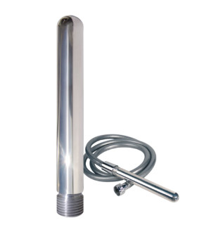 Насадка анальный душ со шлангом Joy Division Aluminium Intimate Douche, стальная - No Taboo
