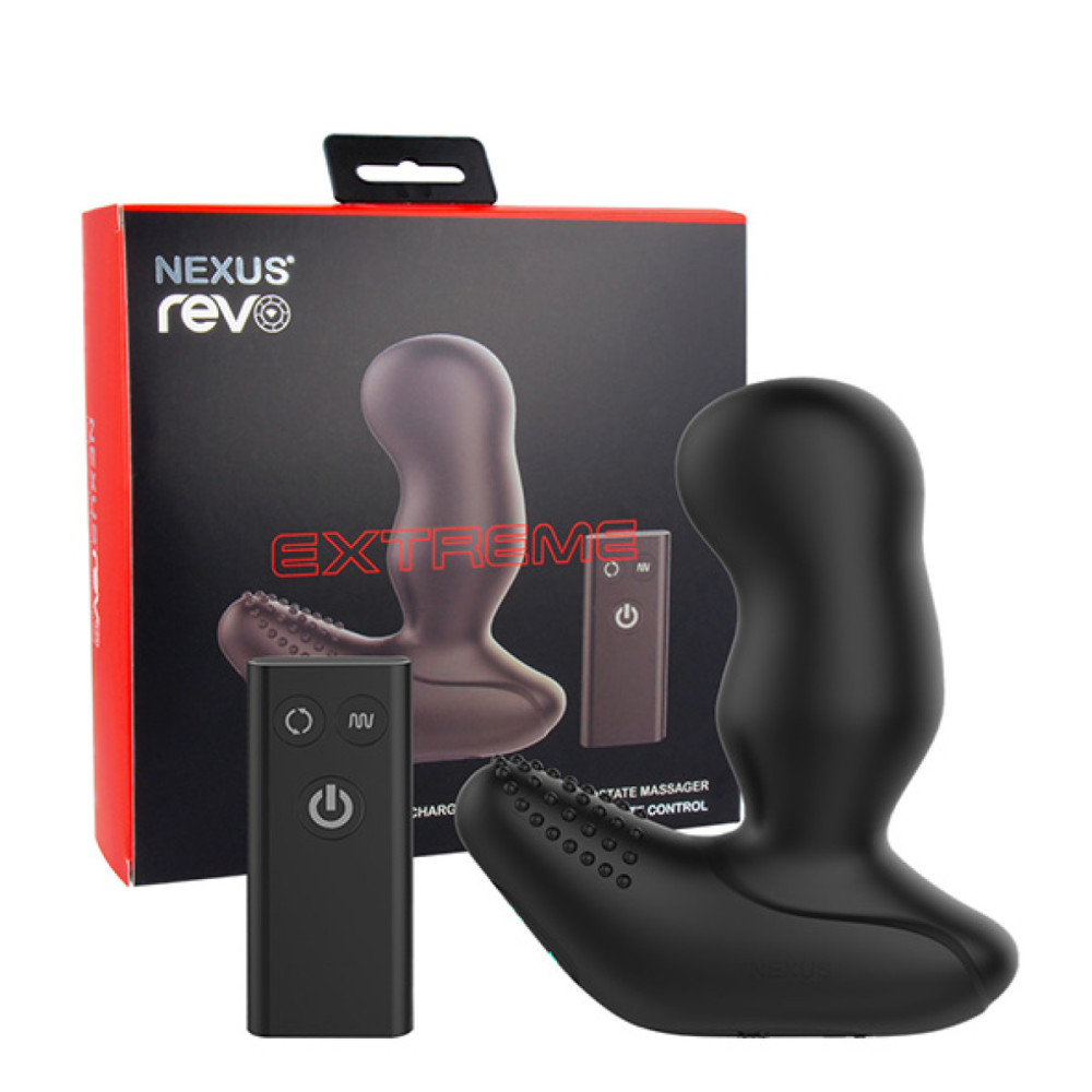 Массажер простаты с ротацией Nexus Revo Extreme, с пультом, черный, 14 х 3.4 см фото №2 — секс игрушки: Украина, NO TABOO