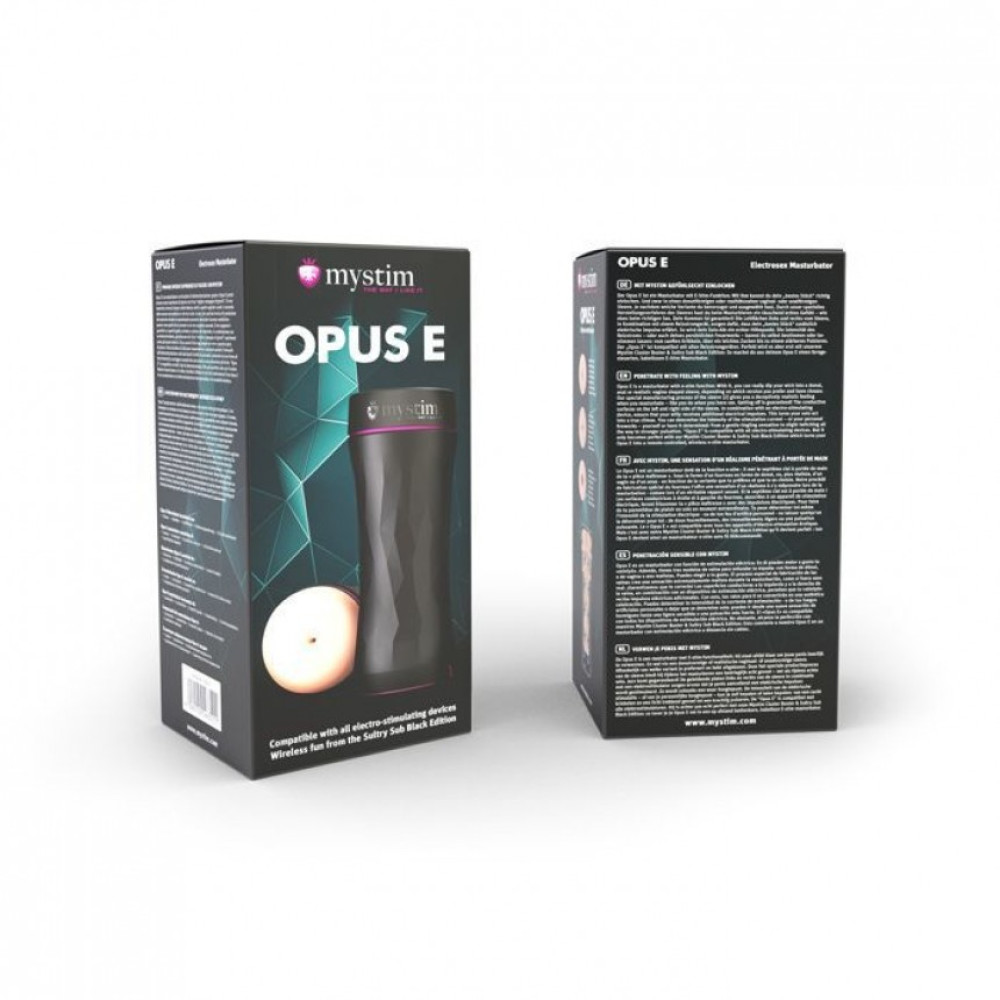 Мастурбатор анус с электростимуляцией Mystim Opus E Anus, бежевый, 21.5 х 8.4 см, фото №2 — секс шоп Украина, NO TABOO