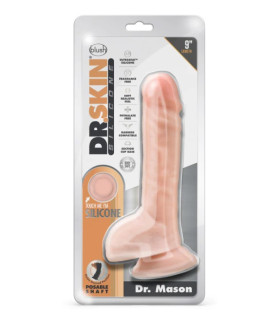 Фаллоимитатор реалистичный на присоске Dr. Skin Dr Mason, силикон, бежевый, 22.9 х 5.1 см - No Taboo