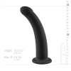 Насадка для страпона силиконовая No-Parts - Parker, черная, 19.5 х 3.8 см фото №4 — секс игрушки: Украина, NO TABOO