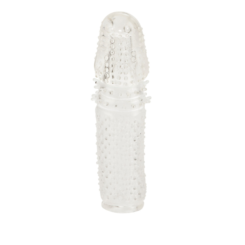 Насадка на пенис рельефная CalExotic Senso Extension, прозрачная, 14 х 3.7 см фото №0 — секс игрушки: Украина, NO TABOO