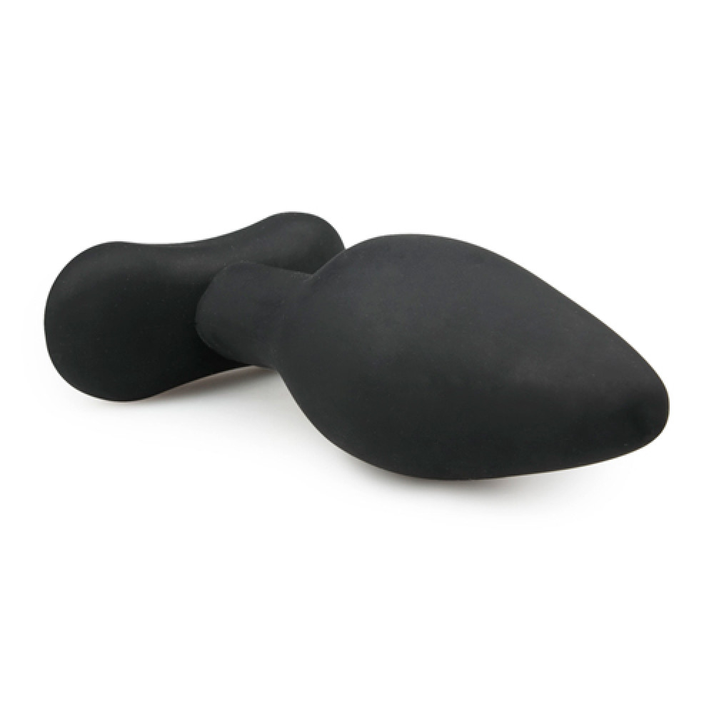 Анальная пробка силиконовая Easytoys Large Black Silicone Buttplug, черная, 14 х 4.5 см фото №3 — секс игрушки: Украина, NO TABOO