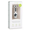 Анальная пробка металлическая Easytoys Metal Butt Plug с белым камушком, 11.4 х 2.8 см фото №2 — секс игрушки: Украина, NO TABOO