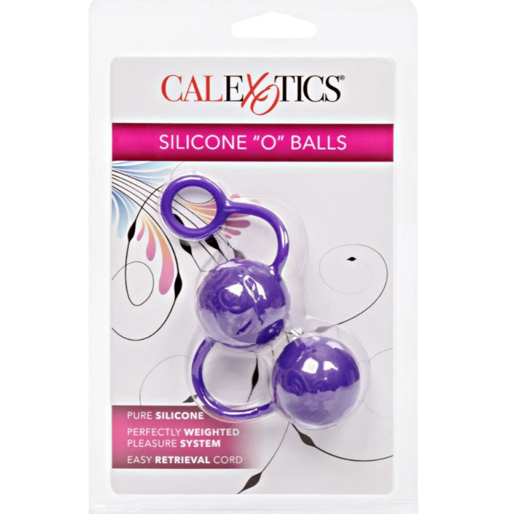 Вагинальные шарики CalExotics силиконовые, фиолетовые, 17.8 х 3.8 см фото №2 — секс игрушки: Украина, NO TABOO