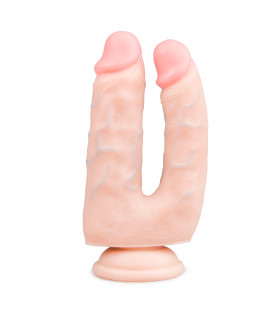 Фаллоимитатор двойной Easytoys Double dong dildo, реалистичный, бежевый, 18 х 3.8 см - No Taboo