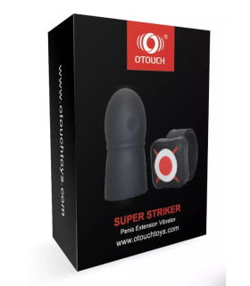 Насадка с вибрацией на член НOTOUCH Super Strike, удлиняющая, 8 х 3.7 см - No Taboo