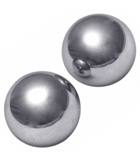 Вагинальные шарики большие, металлические Orgasm Balls, металлик, 5 см, 280 г - No Taboo