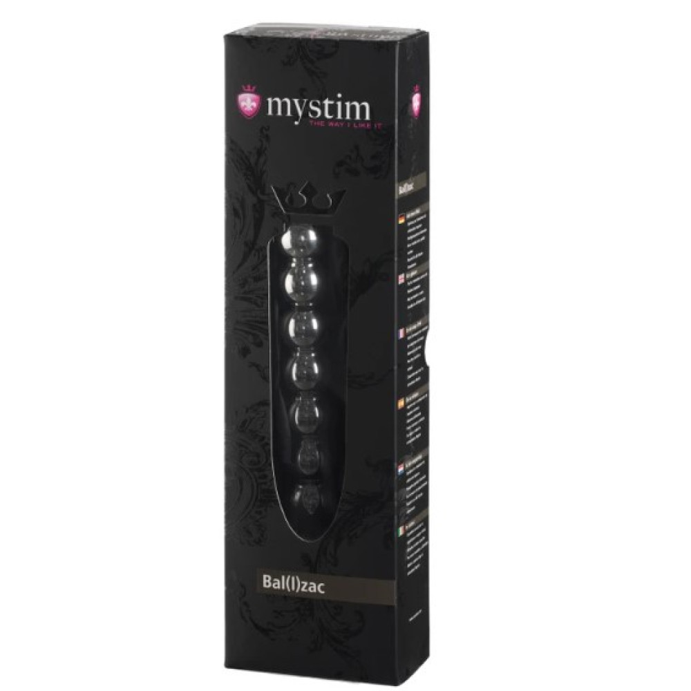 Стимулятор универсальный, электросекс Mystim Ballzac Metal Dildo, фаллоимитатор, металлик, 25 х 3 см, фото №3 — секс шоп Украина, NO TABOO