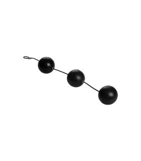 Анальні кульки силіконові Master Series XXL, потрійні, чорні, 33 х 4.5 см - No Taboo