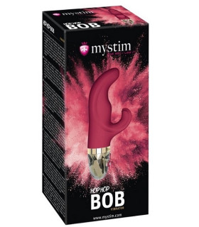 Вибратор кролик Mystim Rabbit Hop Hop Bob, фиолетовый, 16 см х 3.6 см - No Taboo