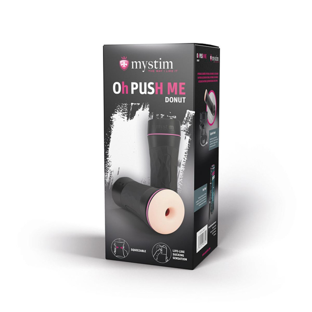 Мастурбатор Mystim Oh Pusm Me Donut, бежевый, 22 х 8.4 см фото №2 — секс игрушки: Украина, NO TABOO