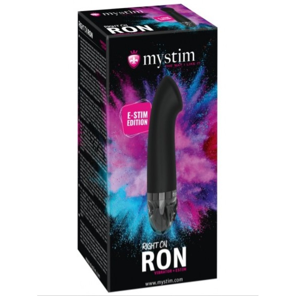Вибратор точки G с электростимуляцией Mystim Right on Ron eStim 17 х 3.6 см, фото №2 — секс шоп Украина, NO TABOO