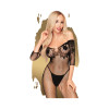 Комбинезон из сетки Penthouse Lingerie High Profile, S-L, с открытыми плечами, черный, фото №1 — секс шоп Украина, NO TABOO