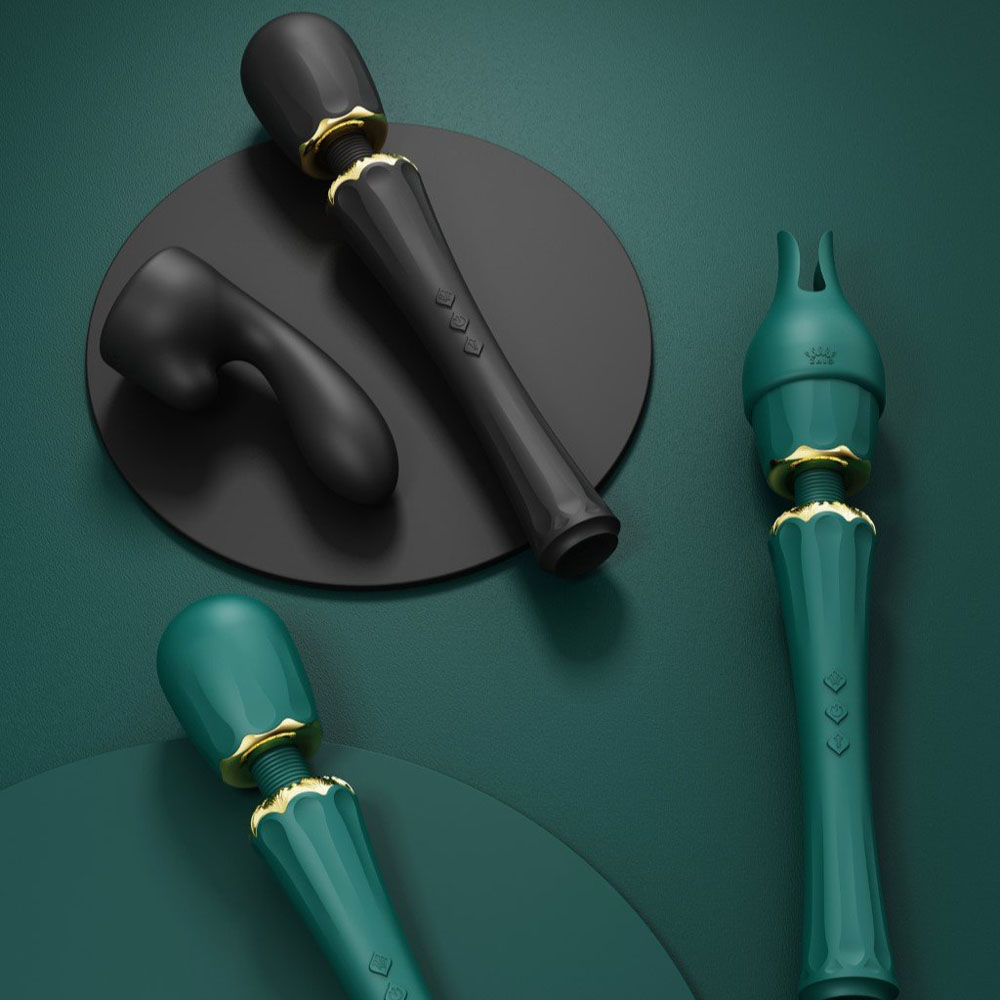 Вибратор микрофон Zalo Kyro Wand с насадками, черный, 29.1 см х 5.3 см фото №11 — секс игрушки: Украина, NO TABOO