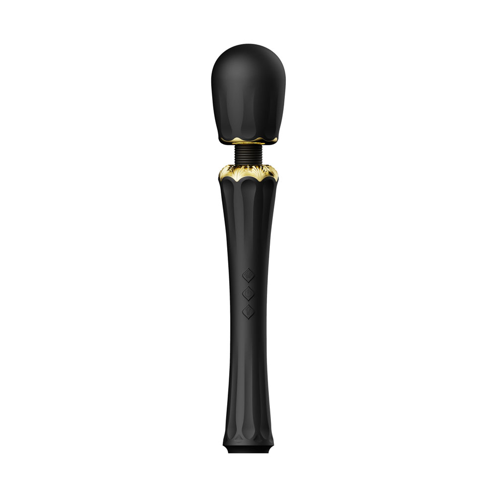 Вибратор микрофон Zalo Kyro Wand с насадками, черный, 29.1 см х 5.3 см фото №3 — секс игрушки: Украина, NO TABOO