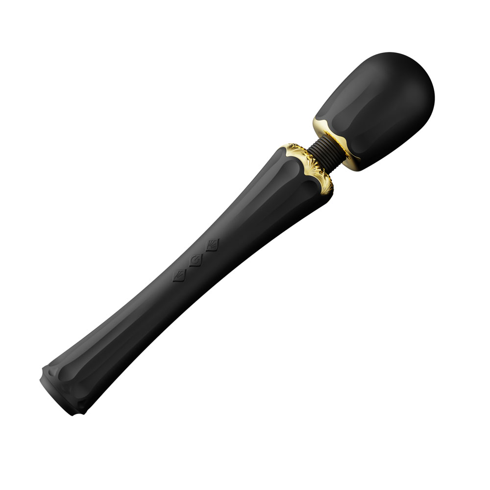 Вибратор микрофон Zalo Kyro Wand с насадками, черный, 29.1 см х 5.3 см фото №4 — секс игрушки: Украина, NO TABOO