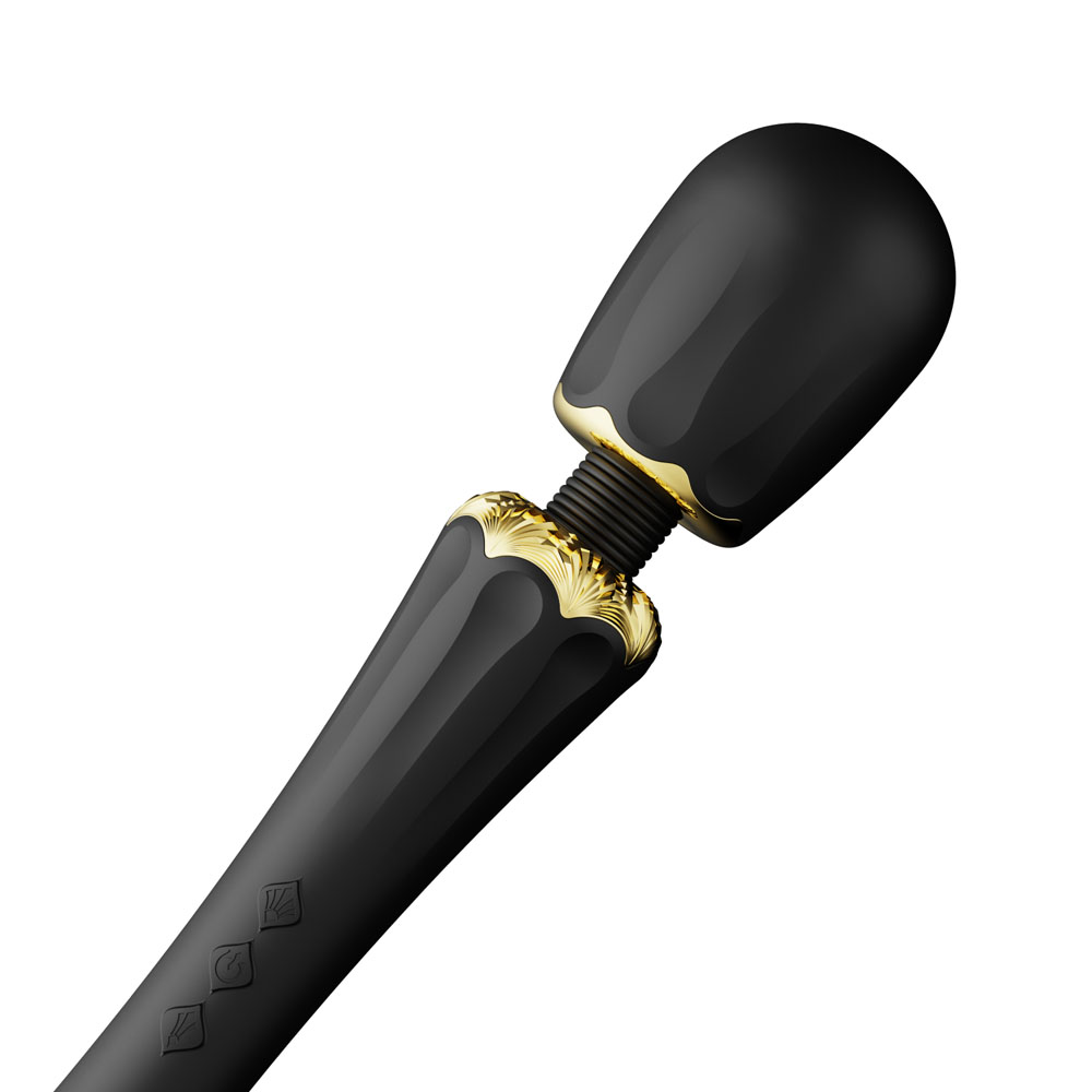 Вибратор микрофон Zalo Kyro Wand с насадками, черный, 29.1 см х 5.3 см фото №5 — секс игрушки: Украина, NO TABOO