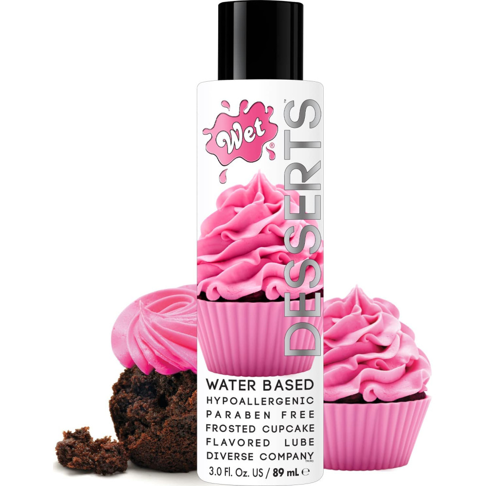 Лубрикант на водной основе, 89 мл, WET Dessert Frosted Cupcake, съедобный, фото №3 — секс шоп Украина, NO TABOO