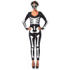Комбинезон с принтом Leg Avenue Skeleton, что светится в темноте, черный, М, фото №3 — секс шоп Украина, NO TABOO