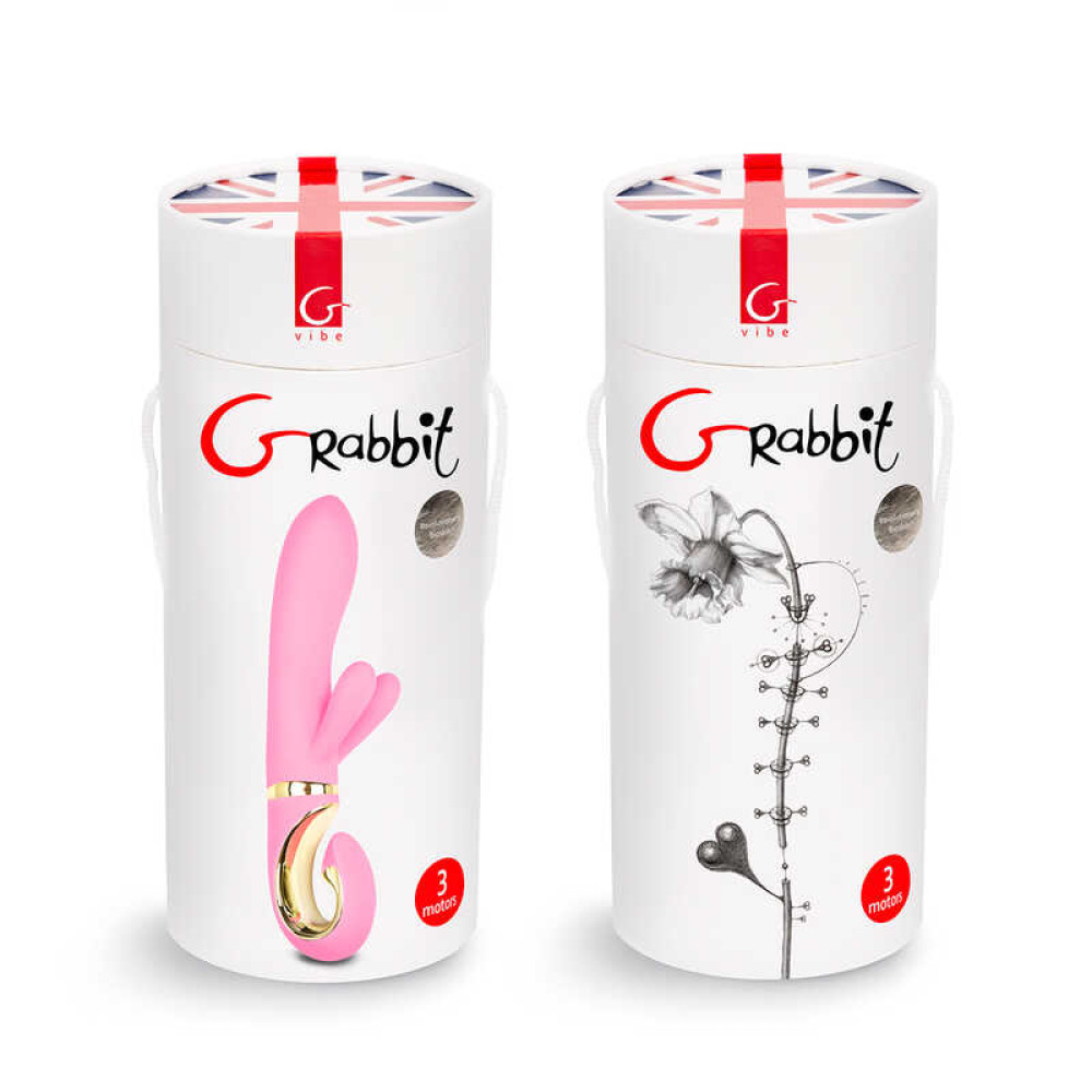 Вибратор-кролик G-Vibe из силикона, розовый, 23.5 см х 4 см фото №4 — секс игрушки: Украина, NO TABOO