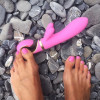 Вибратор-кролик G-Vibe из силикона, розовый, 23.5 см х 4 см фото №7 — секс игрушки: Украина, NO TABOO