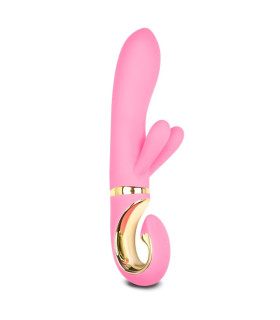 Вибратор-кролик G-Vibe из силикона, розовый, 23.5 см х 4 см - No Taboo