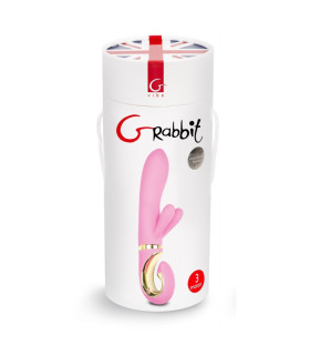 Вибратор-кролик G-Vibe из силикона, розовый, 23.5 см х 4 см - No Taboo