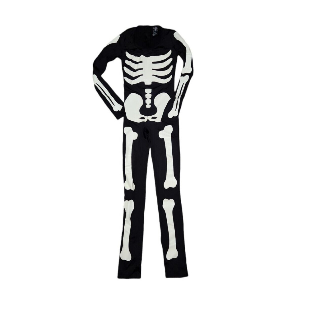 Комбинезон с принтом Leg Avenue Skeleton, что светится в темноте, черный, М, фото №4 — секс шоп Украина, NO TABOO
