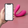 Вибратор вагинально-клиторальный для пар Lovense Dolce с управлением с приложения, розовый, 9 см х 3.8 см фото №10 — секс игрушки: Украина, NO TABOO