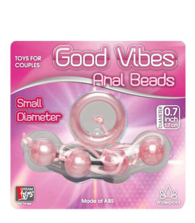 Анальные шарики Good Vibes розовые, 1.7 см х 30 см - No Taboo