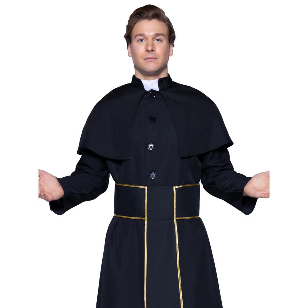 Костюм католического священника Leg Avenue Priest, XL, 2 предмета, черный, фото №4 — секс шоп Украина, NO TABOO