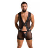Комплект белья для мужчин Passion Men Set William из двух частей с жилетом и шортами, черный, XXL/XXXL, фото №1 — секс шоп Украина, NO TABOO