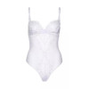 Сексуальное боди Leg Avenue Lace And Mesh, S, из кружева и сеточки, белого цвета, фото №3 — секс шоп Украина, NO TABOO