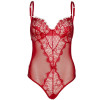 Сексуальное боди Leg Avenue Lace And Mesh, S, из кружева и сеточки, красного цвета, фото №3 — секс шоп Украина, NO TABOO