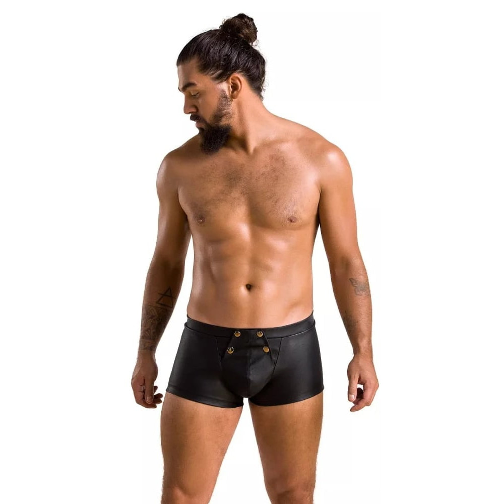 Сексуальные мужские трусы Passion Men Patrick, L/XL, с заклепками, черные, фото №0 — секс шоп Украина, NO TABOO