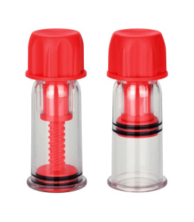 Помпы для сосков COLT Nipple Pro-Suckers красные, 10 см х 2.8 см - No Taboo