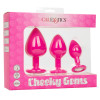 Набор анальных пробок Cheeky Gems 3 размера, розовые фото №3 — секс игрушки: Украина, NO TABOO