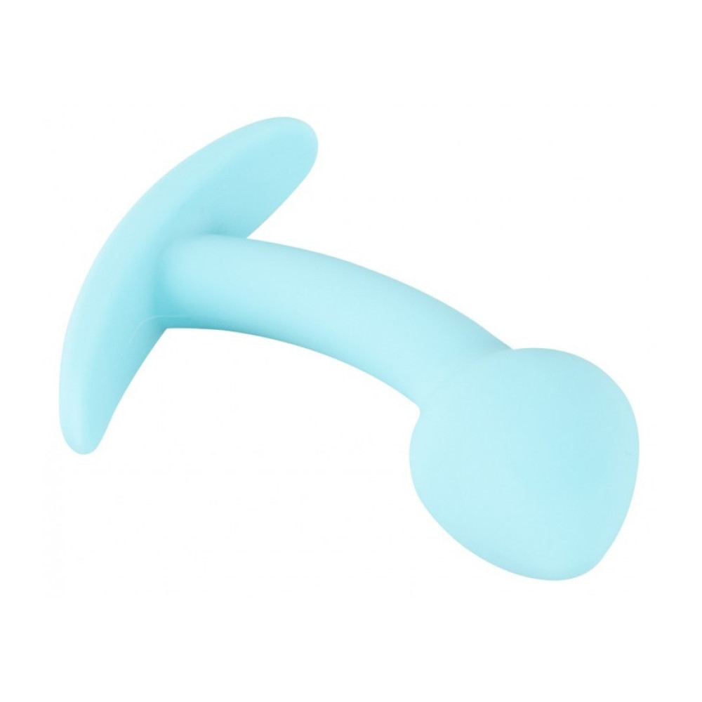 Анальная пробка Cuties Plugs Blue голубая, 7.1 см х 2.6 см фото №5 — секс игрушки: Украина, NO TABOO