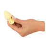 Анальная пробка Cuties Plugs Yellow желтая, 6.5 см х 3.1 см фото №3 — секс игрушки: Украина, NO TABOO