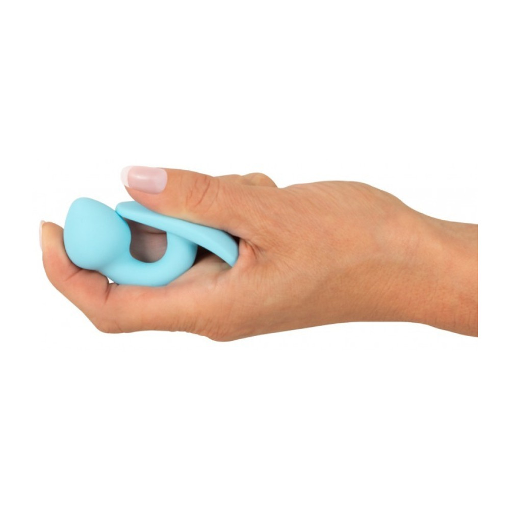 Анальная пробка Cuties Plugs Blue голубая, 7.1 см х 2.6 см фото №4 — секс игрушки: Украина, NO TABOO