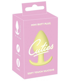 Анальная пробка Cuties Plugs Yellow желтая, 6.5 см х 3.1 см - No Taboo