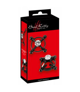 Зажимы для сосков Bad Kitty Nipple Jewellery Shiny Star из стали - No Taboo