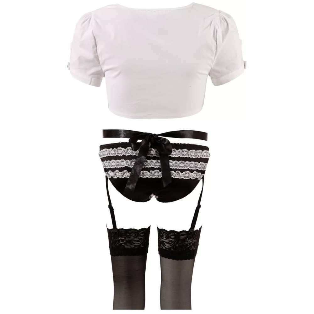 Ролевой костюм горничной Cottelli Collection Costumes Maid Set 6 предметов, M, фото №5 — секс шоп Украина, NO TABOO