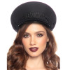 Шляпа со стразами Festival Officer Hat от Rhinestone Leg Avenue, черная, фото №2 — секс шоп Украина, NO TABOO